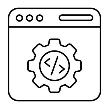 Unique design icon of web coding