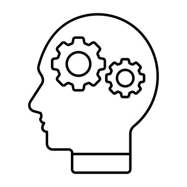 zihin gelişiminin çizgi tasarımı simgesi 