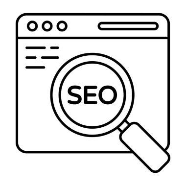 Seo analizinin düzenlenebilir tasarım simgesi 