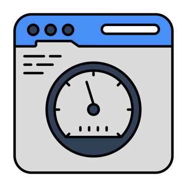 Web hız optimizasyonunun modern tasarım simgesi 