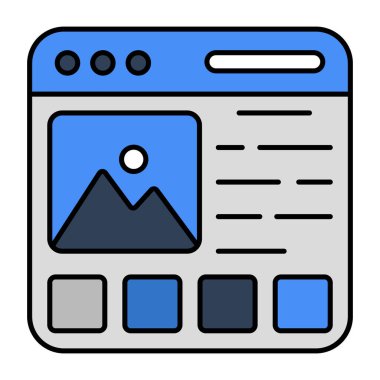 Web manzarasının eşsiz tasarım simgesi