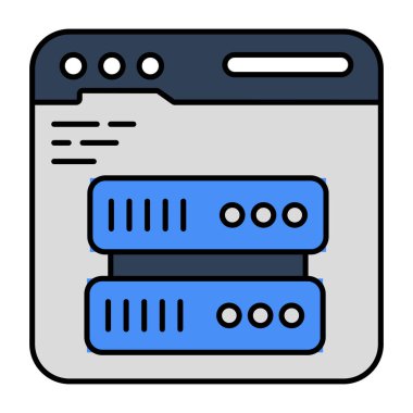 Çevrimiçi sunucunun simge tasarımı 