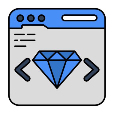 Premium web sitesinin moda tasarım simgesi 