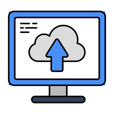 Modern design icon of cloud upload