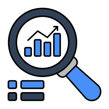 Veri analizinin modern tasarım simgesi 
