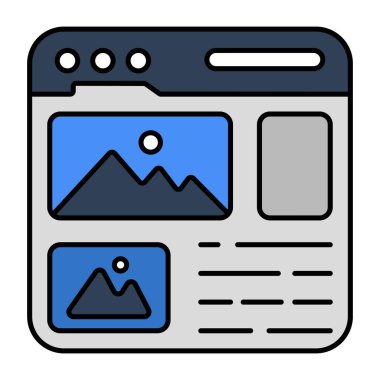 Web manzarasının eşsiz tasarım simgesi