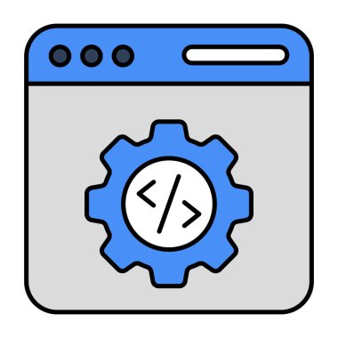 Unique design icon of web coding