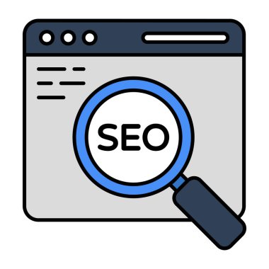 Seo analizinin düzenlenebilir tasarım simgesi 