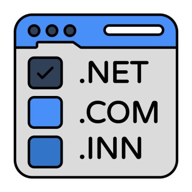 Web alan adlarının bir simge tasarımı 
