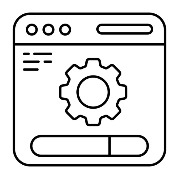 Ένα Μοναδικό Εικονίδιο Σχεδίασης Web Setting — Διανυσματικό Αρχείο