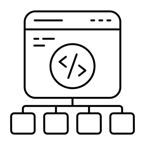 Unique Design Icon Web Coding — Vettoriale Stock