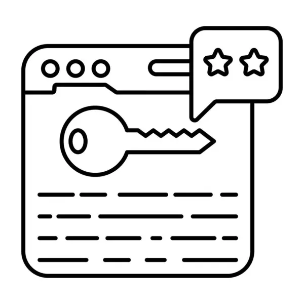 Редактируемый Иконка Дизайна Ключевого Сайта — стоковый вектор
