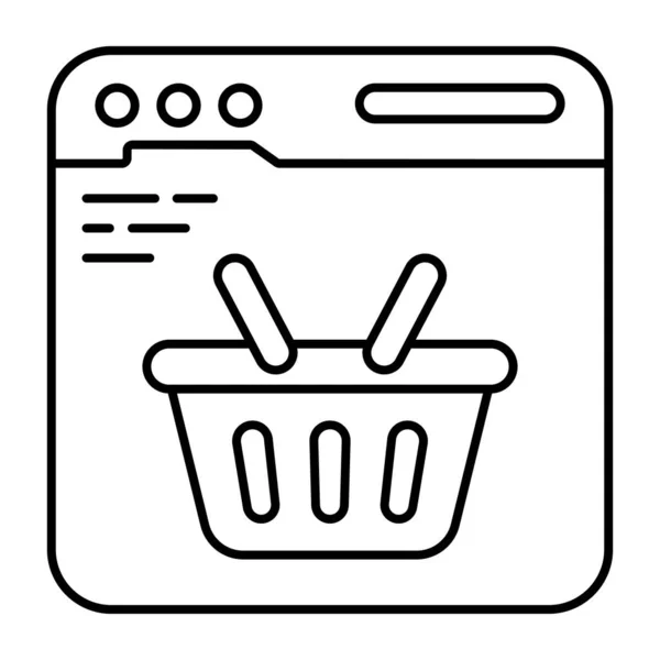 Μοναδικό Εικονίδιο Σχεδιασμού Της Ιστοσελίδας Αγορών — Διανυσματικό Αρχείο