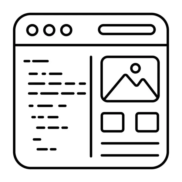 Icône Design Unique Paysage Web — Image vectorielle
