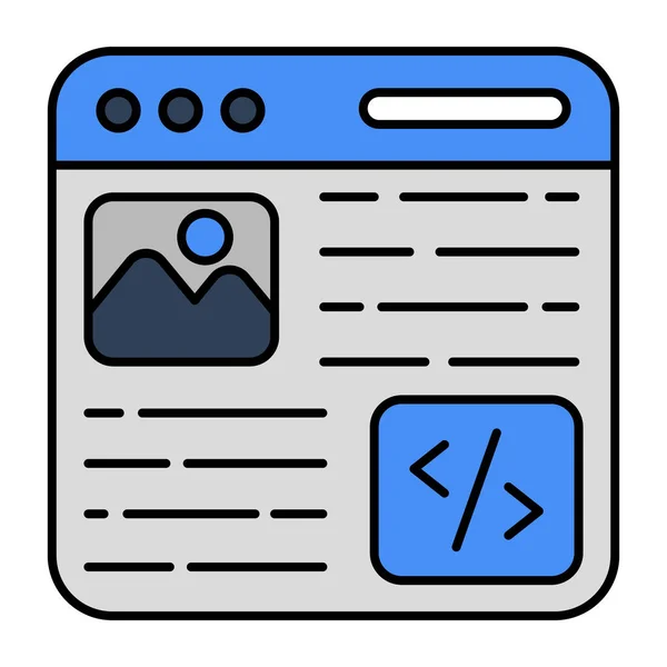 Унікальна Піктограма Дизайну Веб Кодування — стоковий вектор