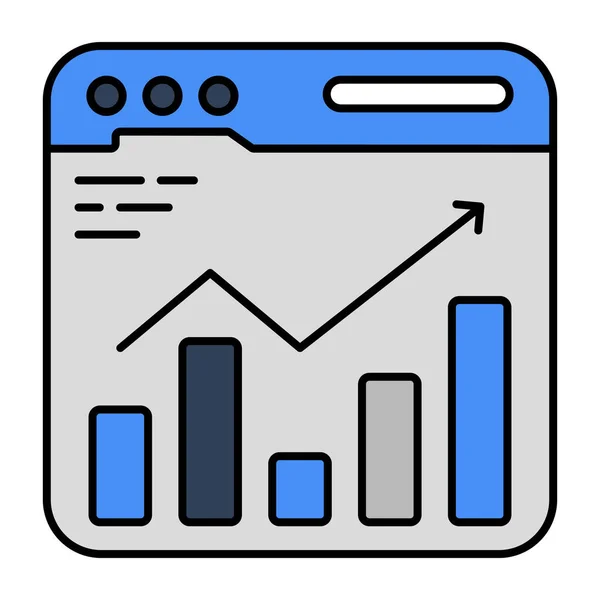 Colored Design Icon Web Statistics — Vector de stock