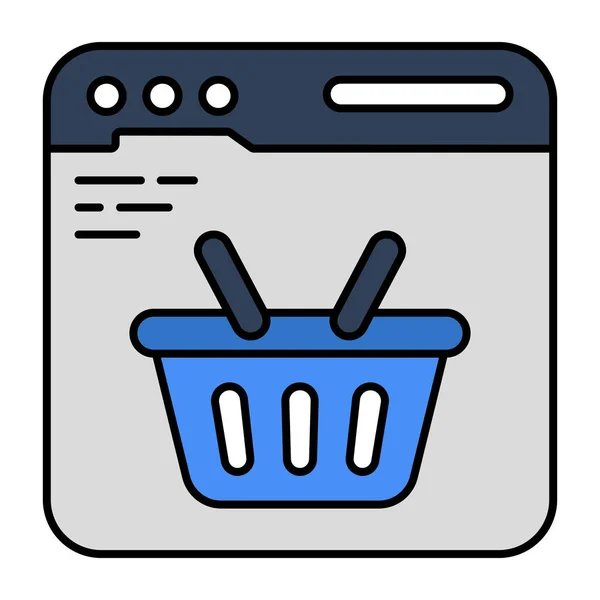 Unik Design Ikon För Shopping Webbplats — Stock vektor
