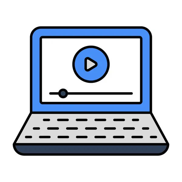 Скачать Иконку Онлайн Видео — стоковый вектор