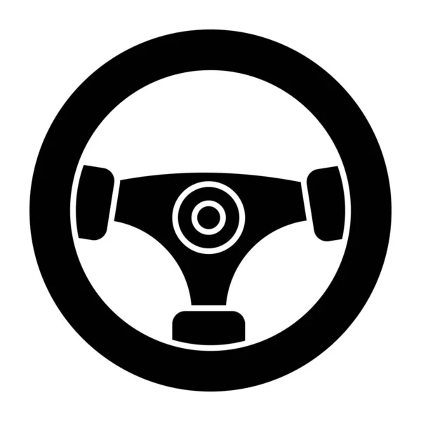 Editable Design Icon Car Steering — Stock Vector