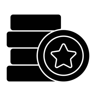 Kumarhane jetonlarının sağlam bir tasarım simgesi