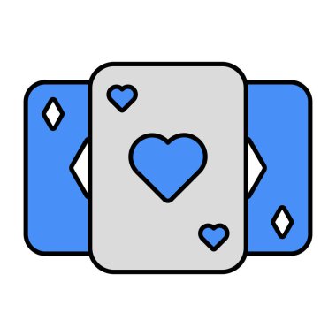 A flat design icon of mobile casino 