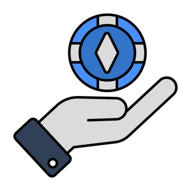 Kumarhanenin renkli tasarım simgesi