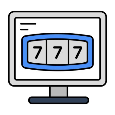 A flat design, icon of jackpot game