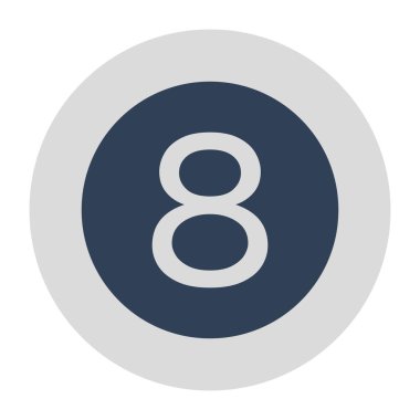 A trendy vector design of snooker ball