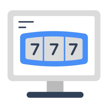 A flat design, icon of jackpot game