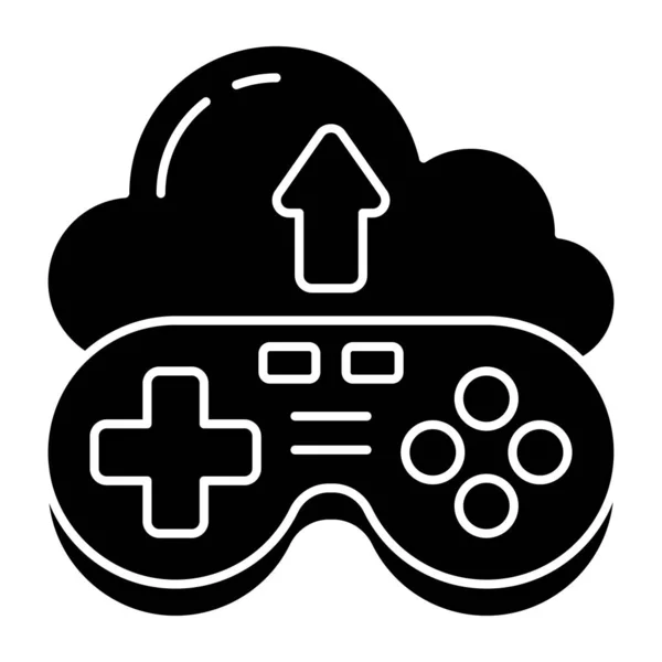 Ícone Design Moderno Upload Jogos Nuvem — Vetor de Stock