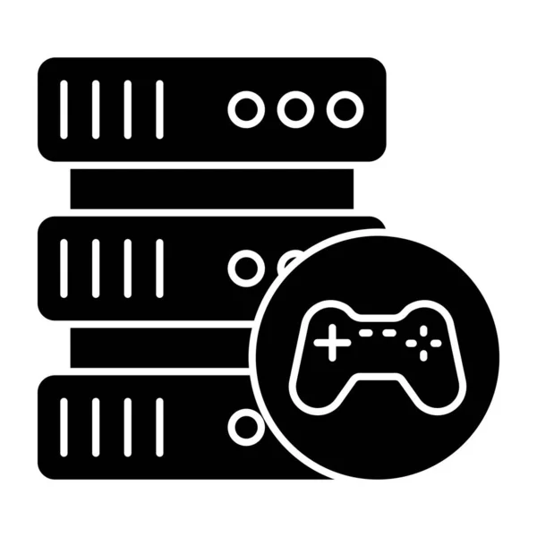 Унікальна Піктограма Дизайну Ігрового Сервера — стоковий вектор