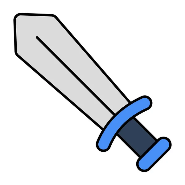 Düz Dizayn Kılıç Simgesi — Stok Vektör