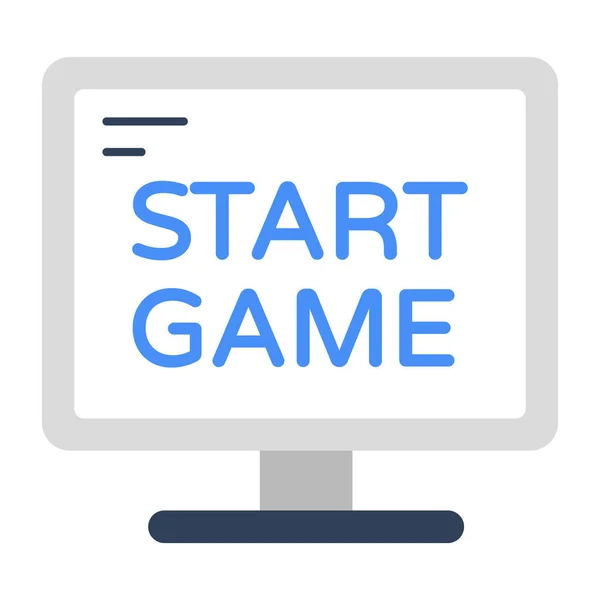 Flat Design Icon Game Start — Stock Vector