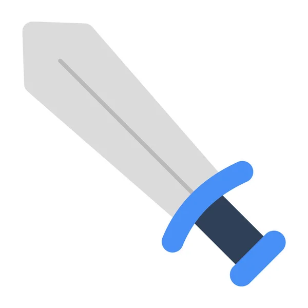 Flaches Design Ikone Des Schwertes — Stockvektor