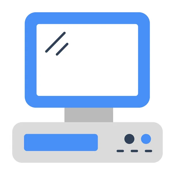 Flat Design Icon Computer — Stock Vector