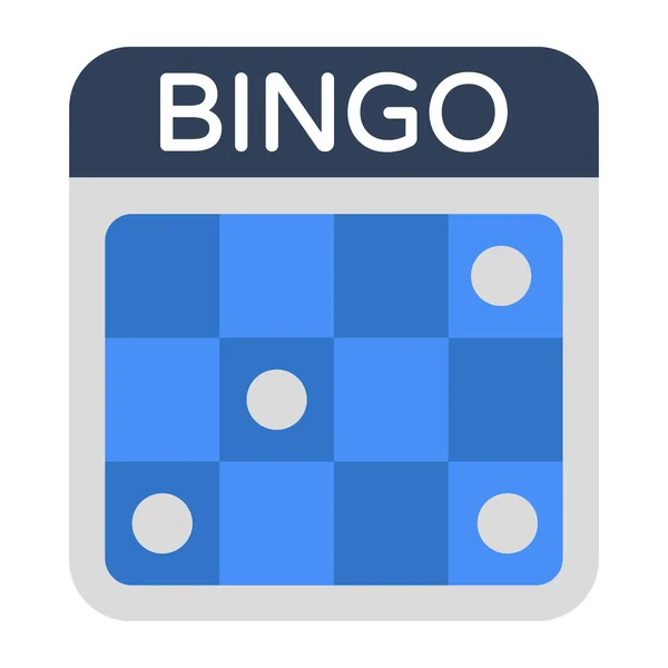 Perfect Design Icon Bingo Game — Stock vektor