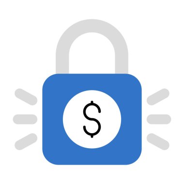 A premium download icon of financial security 