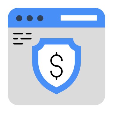 A premium download icon of financial security 