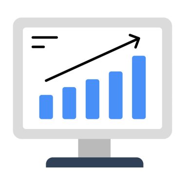 An icon design of online data analytics 