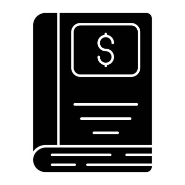 Finans kitabının düzenlenebilir tasarım simgesi