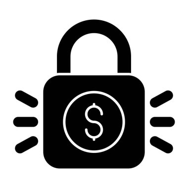 A premium download icon of financial security 