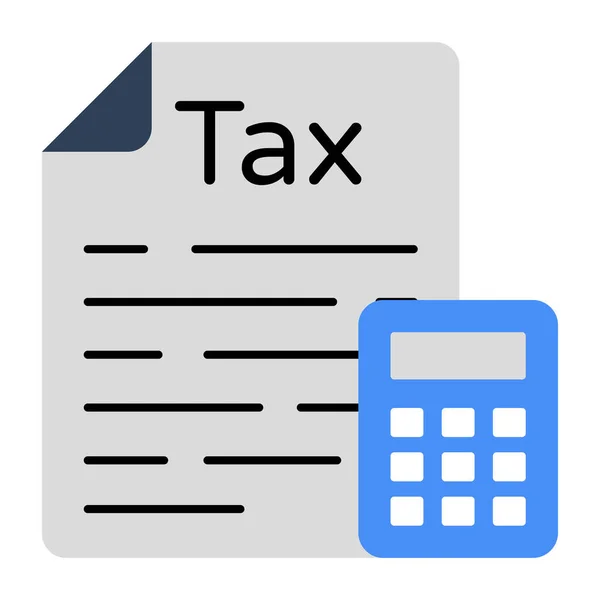 Modern Design Icon Tax Paper — Stock Vector