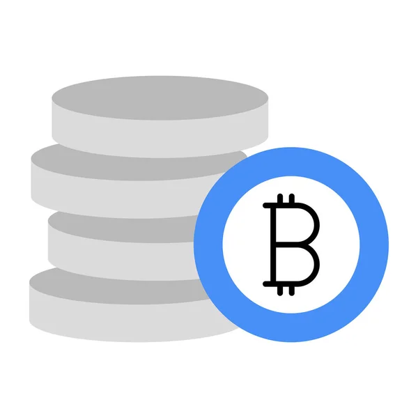 Μοντέρνος Διανυσματικός Σχεδιασμός Των Bitcoins — Διανυσματικό Αρχείο