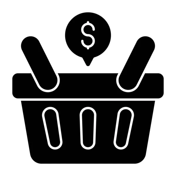 Icon Design Shopping Basket — Stock Vector