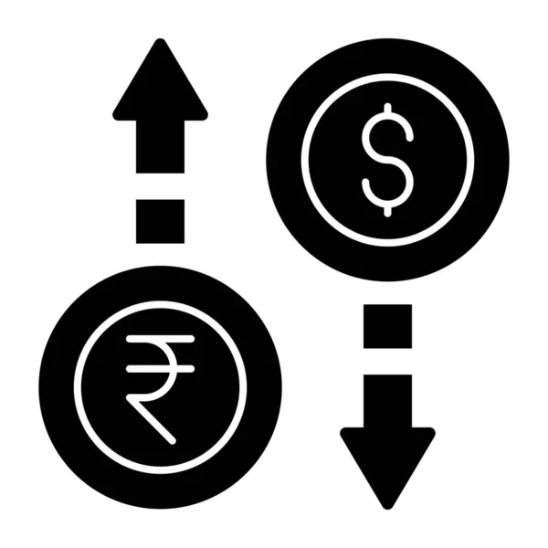 货币兑换的概念设计图标 — 图库矢量图片