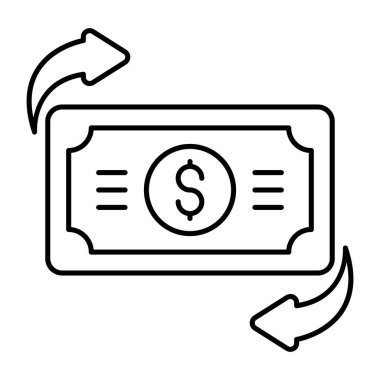 Para transferinin yaratıcı tasarım simgesi 