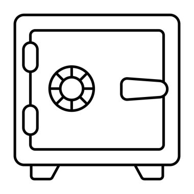 Banka kasasının modern tasarım simgesi