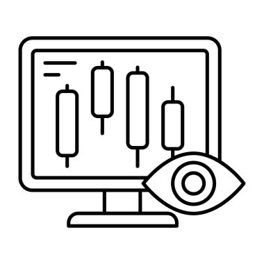 Veri izleme için düzenlenebilir tasarım simgesi 