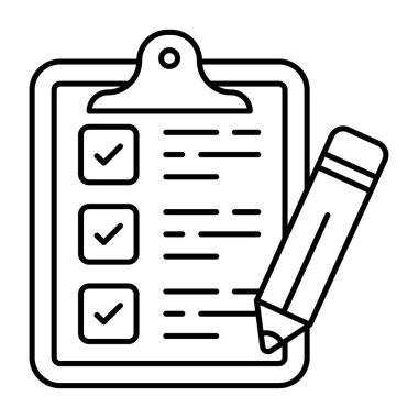 Kontrol listesinin mükemmel tasarım simgesi