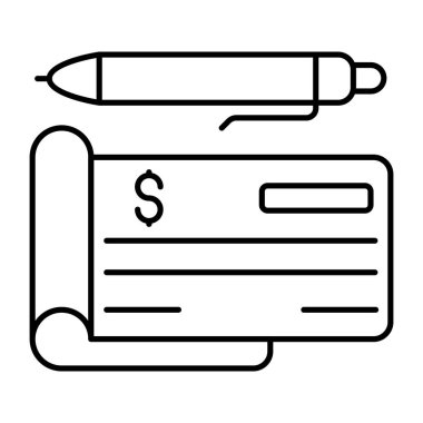 Vector design of cheque writing